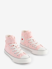 Converse Pink/White Chuck Taylor All Star 1V Junior Trainers - Image 3 of 15