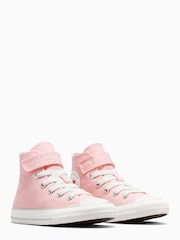 Converse Pink/White Chuck Taylor All Star 1V Junior Trainers - Image 4 of 15