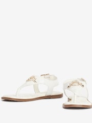 Barbour® White Vivienne Leather Sandals - Image 3 of 6