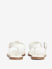 Barbour® White Vivienne Leather Sandals - Image 4 of 6