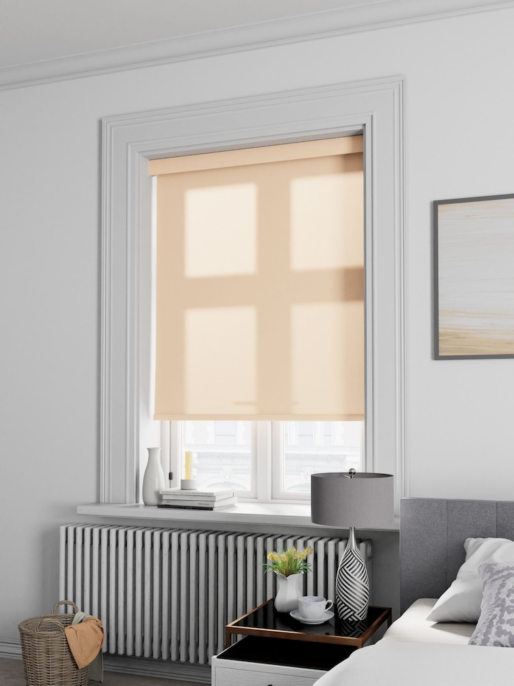 Peach Orange Asher Made To Measure Light Filtering Roller Blind - Image 2 of 5