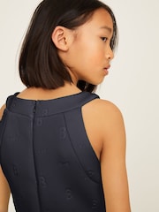 Baker by Ted Baker Halter Neck Embossed Scuba Dress - Image 3 of 8