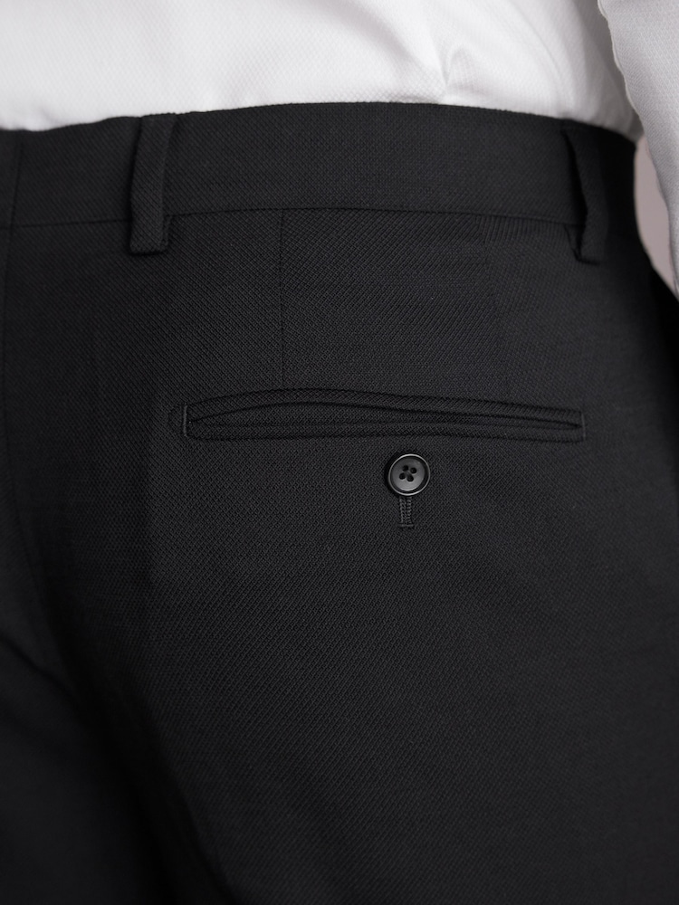 Schwarz - Signature Tollegno Anzug in schmaler Passform: Hose - Image 5 of 9