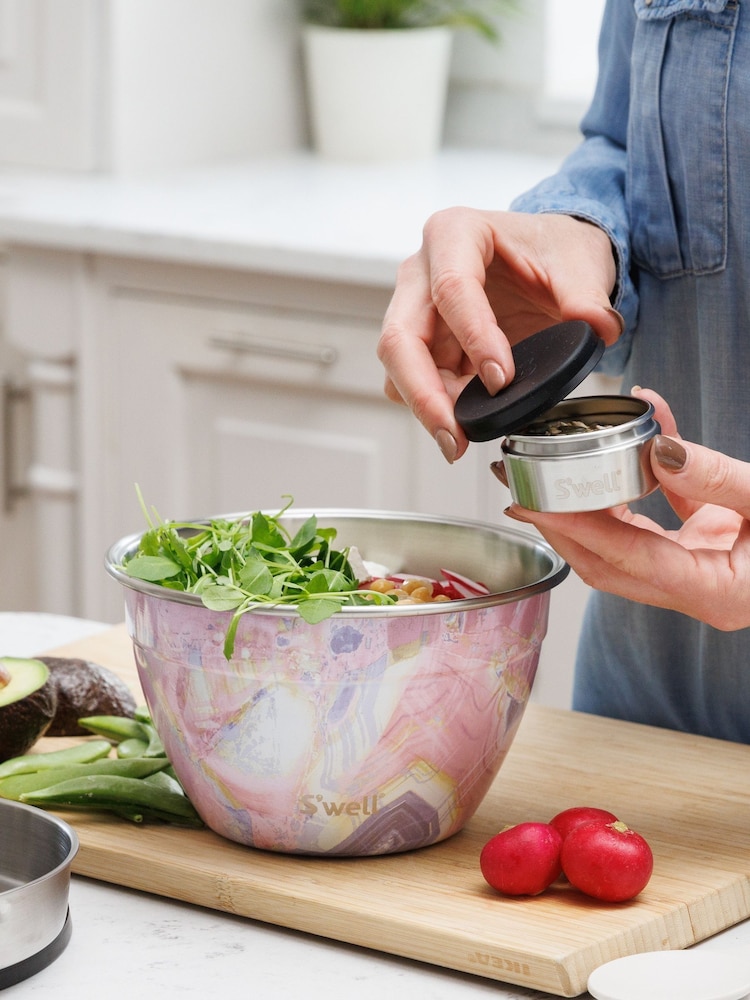 S’well Rose/White Travel Salad Bowl Kit 1.9L - Image 2 of 3