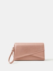 Accessorize Pink Fold Over Clutch Bag - Image 1 of 3