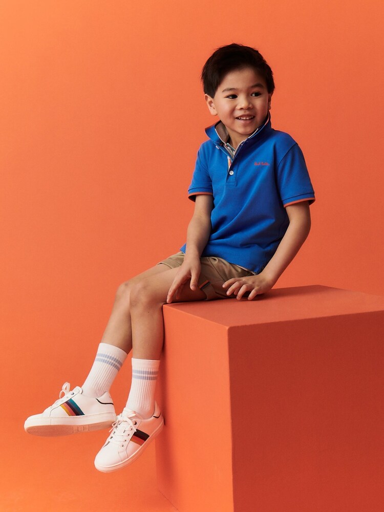 Paul Smith Junior Boys Short Sleeve Signature 100% Cotton Polo Shirt - Image 2 of 6