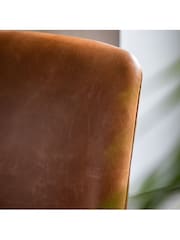 Gallery Home Brown Kacyee Leather Armchair - Image 2 of 8