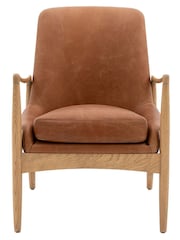 Gallery Home Brown Kacyee Leather Armchair - Image 4 of 8