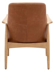 Gallery Home Brown Kacyee Leather Armchair - Image 5 of 8