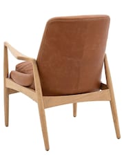 Gallery Home Brown Kacyee Leather Armchair - Image 6 of 8