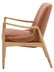 Gallery Home Brown Kacyee Leather Armchair - Image 7 of 8