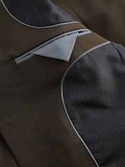 Brown Slim Fit Wool Blend Suit Jacket - Image 10 of 11