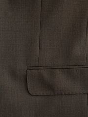 Brown Slim Fit Wool Blend Suit Jacket - Image 11 of 11