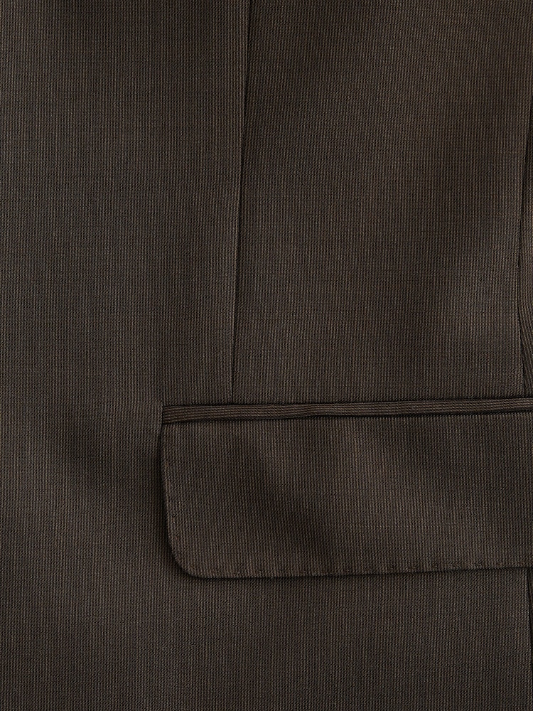 Brown Slim Fit Wool Blend Suit Jacket - Image 11 of 11