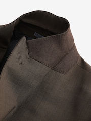 Brown Slim Fit Wool Blend Suit Jacket - Image 8 of 11