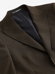 Brown Slim Fit Wool Blend Suit Jacket - Image 9 of 11