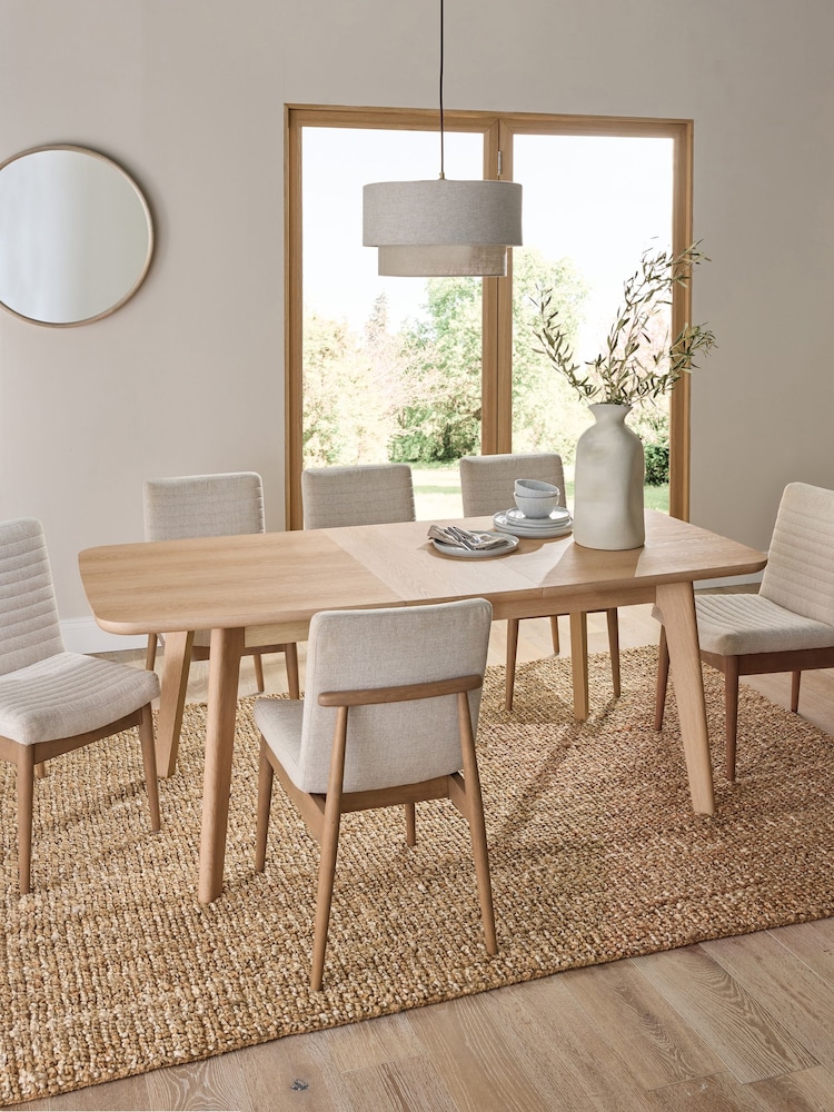 Light Oak Effect Jackson 6 to 8 Seat Extending Dining Table - Image 1 of 11