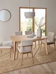Light Oak Effect Jackson 6 to 8 Seat Extending Dining Table - Image 2 of 11