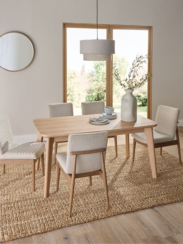 Light Oak Effect Jackson 6 to 8 Seat Extending Dining Table - Image 2 of 11
