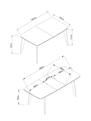 Light Oak Effect Jackson 6 to 8 Seat Extending Dining Table - Image 5 of 11
