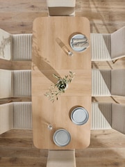 Light Oak Effect Jackson 6 to 8 Seat Extending Dining Table - Image 6 of 11