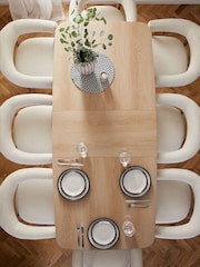 Light Oak Effect Jackson 6 to 8 Seat Extending Dining Table - Image 7 of 11