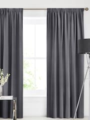 Charcoal Grey Black Soho Made To Measure Curtains - Image 1 of 8