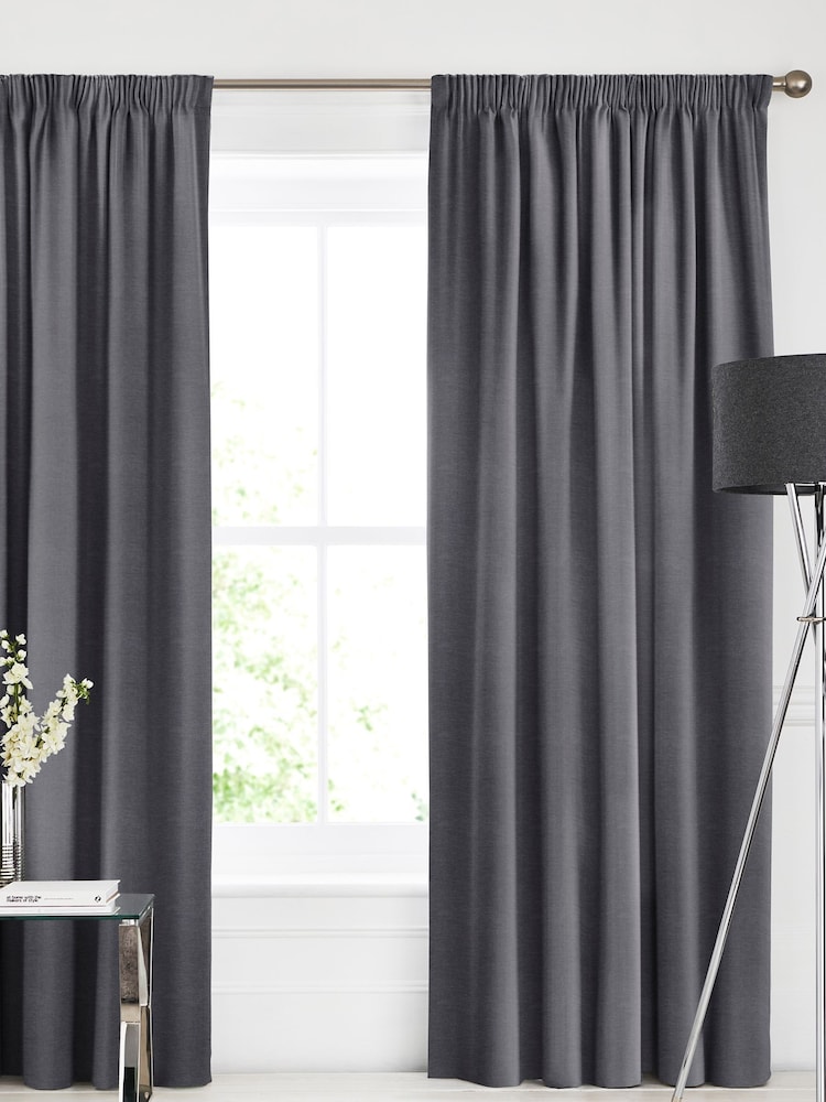 Charcoal Grey Black Soho Made To Measure Curtains - Image 1 of 8