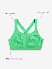 Green/Navy Blue Active Sports High Impact Crop Tops 2 Pack - Image 5 of 9