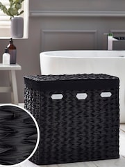 Black Hepworth Wicker Sorter Laundry - Image 1 of 7