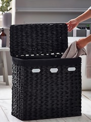 Black Hepworth Wicker Sorter Laundry - Image 2 of 7