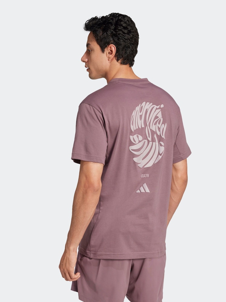 adidas Purple Yoga T-Shirt - Image 2 of 7