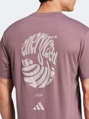 adidas Purple Yoga T-Shirt - Image 6 of 7