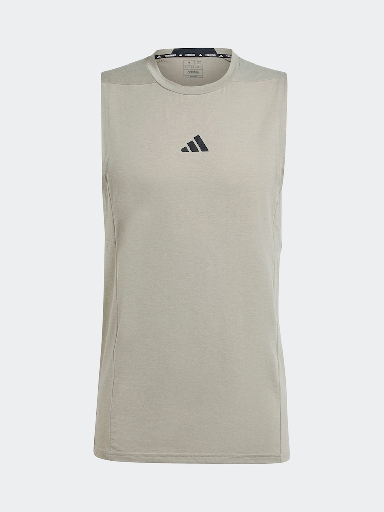 adidas Green Designed For Training Workout Tank Top - Image 7 of 7