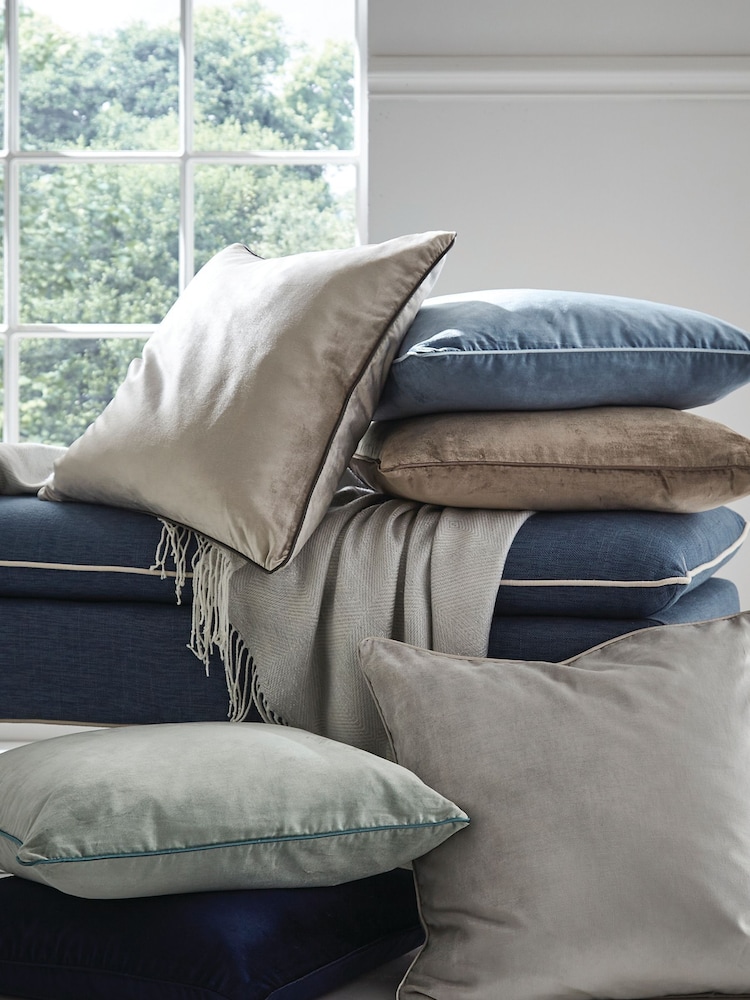 Laura Ashley Midnight Blue Square Nigella Cushion - Image 2 of 4