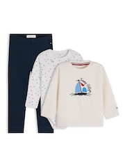 Tommy Hilfiger White Essential Three Piece Outfit Gift Box - Image 1 of 3