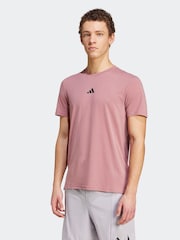 adidas Pink Designed for Training Workout T-Shirt - Image 1 of 7
