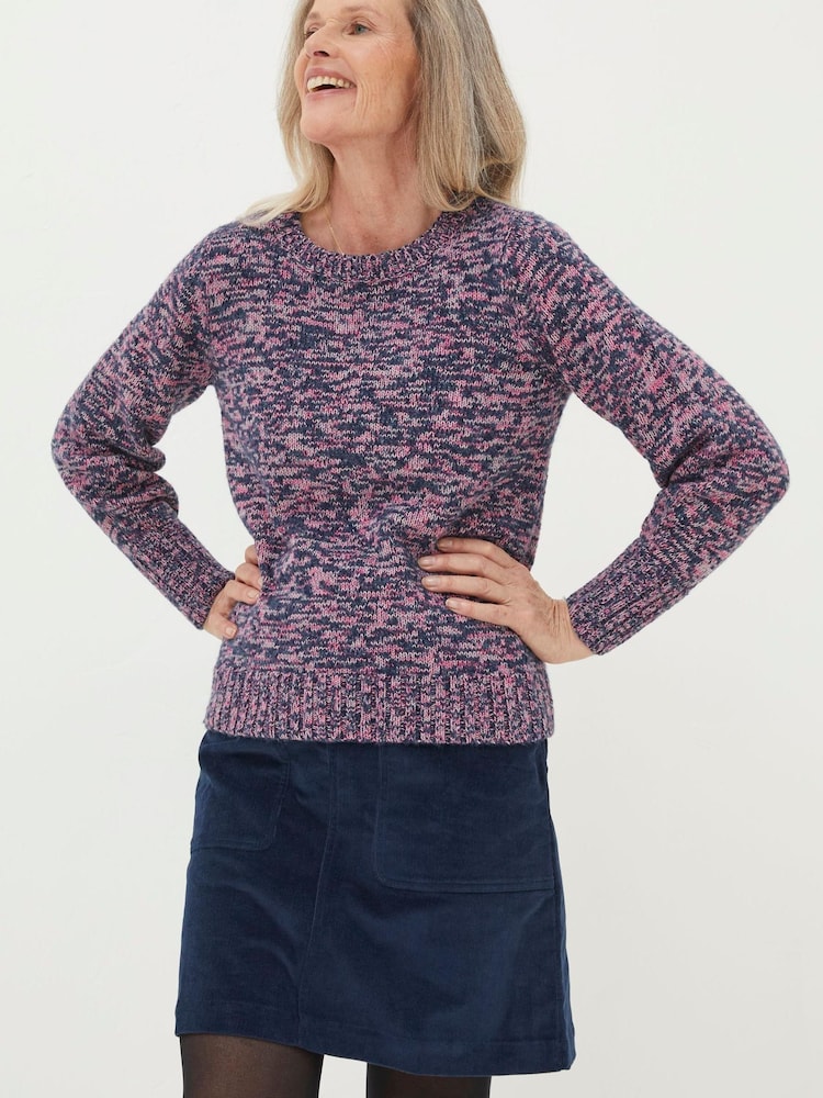 FatFace Blue Fleur Crew Jumper - Image 1 of 5
