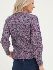 FatFace Blue Fleur Crew Jumper - Image 3 of 5
