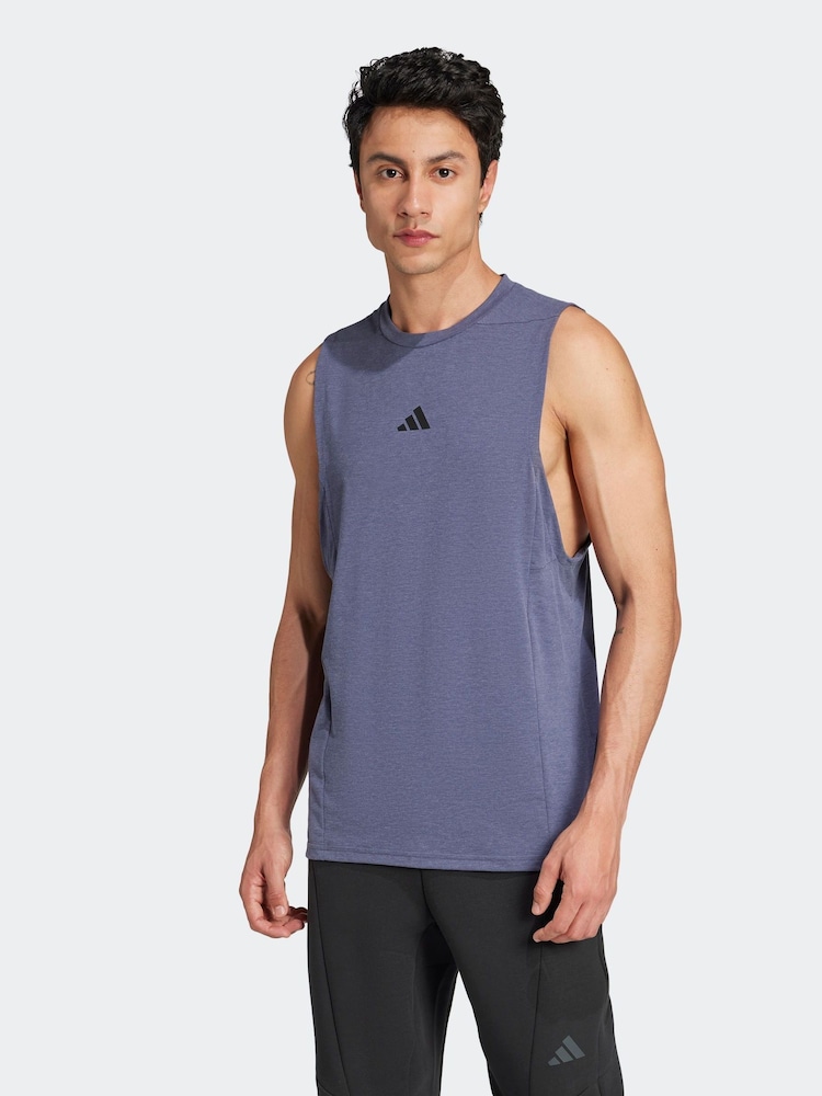 Синий - adidas Designed For Training Workout Tank Top - Изображение 1 из 7