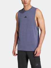 Синий - adidas Designed For Training Workout Tank Top - Изображение 3 из 7