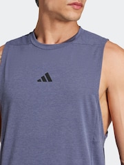 Синий - adidas Designed For Training Workout Tank Top - Изображение 5 из 7