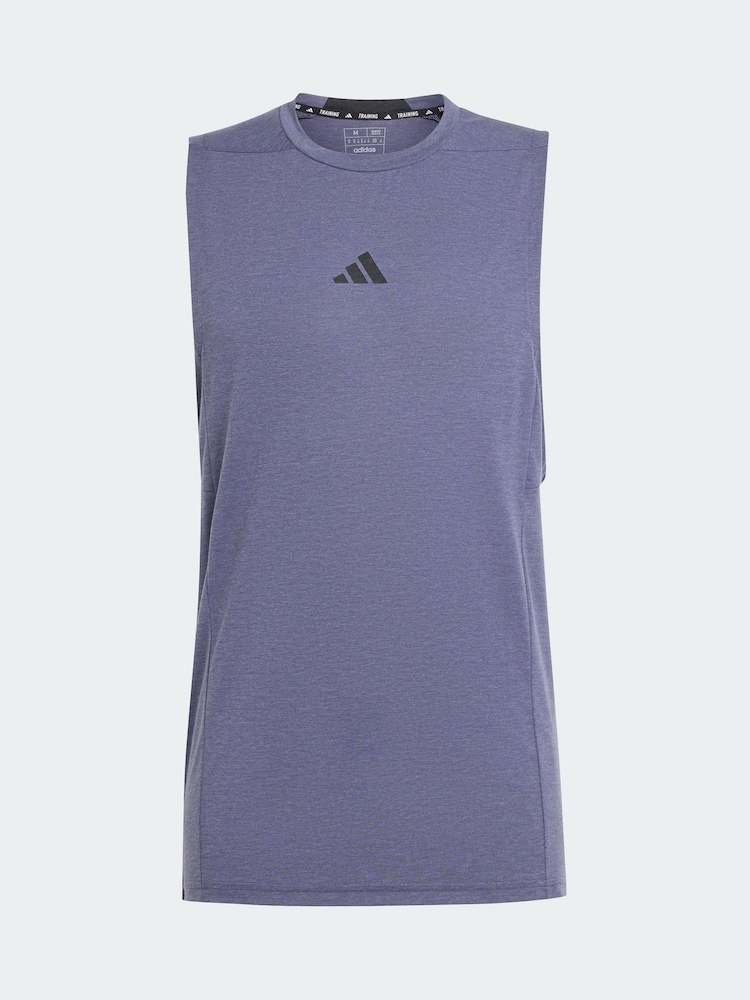 Синий - adidas Designed For Training Workout Tank Top - Изображение 7 из 7