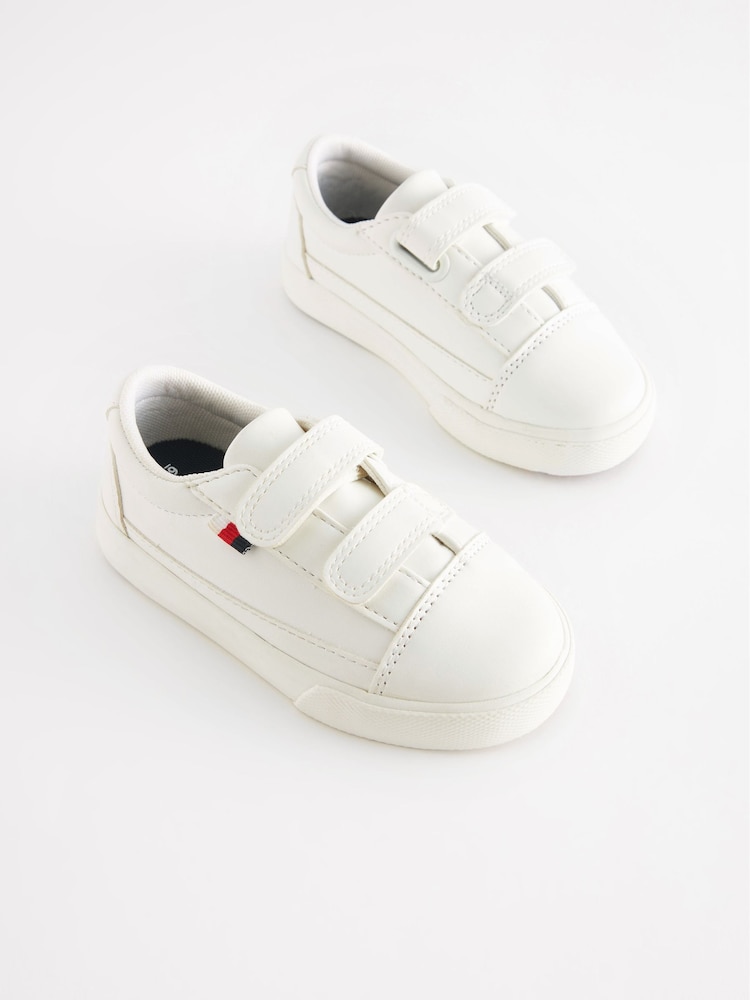 White Wide Fit (G) Strap Touch Fastening Shoes - Image 1 of 6