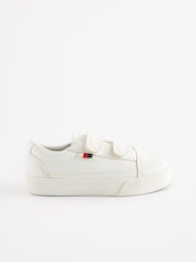 White Wide Fit (G) Strap Touch Fastening Shoes - Image 2 of 6