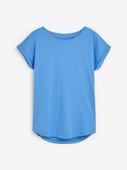 Blue Pale Cap Sleeve T-Shirt Top - Image 5 of 5