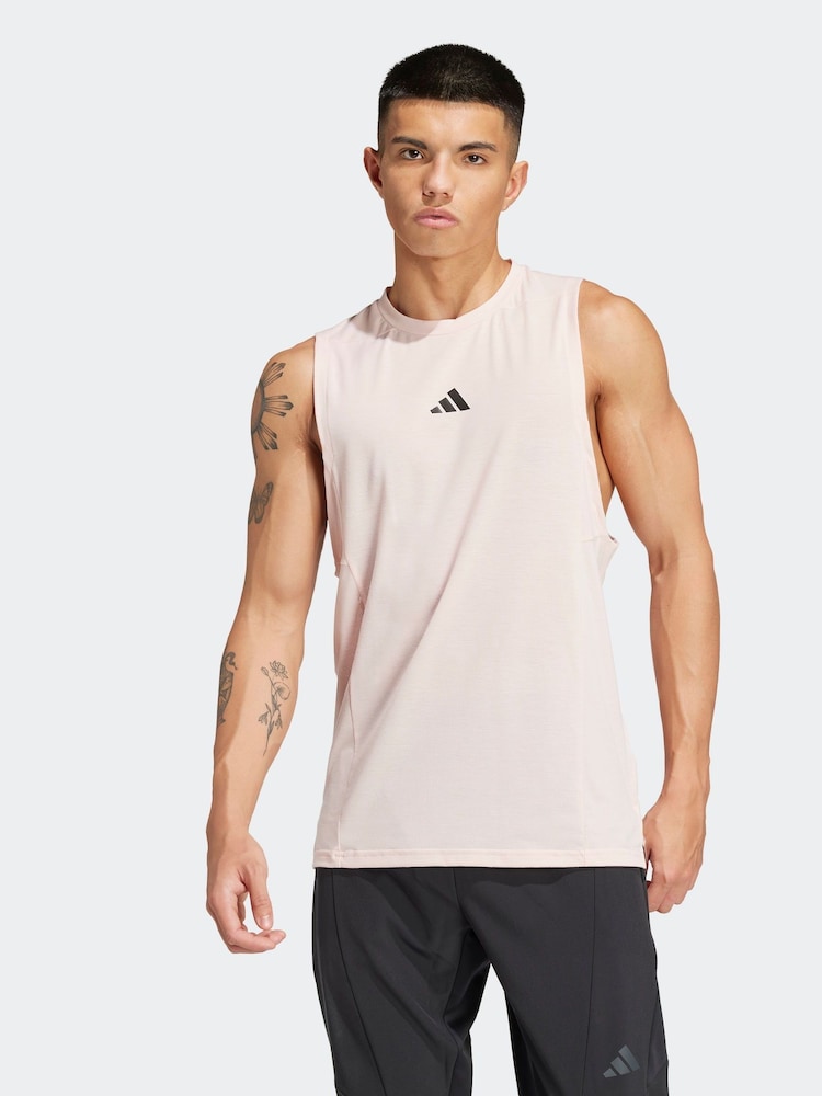 adidas Pink Designed For Training Workout Tank Top - Image 1 of 7