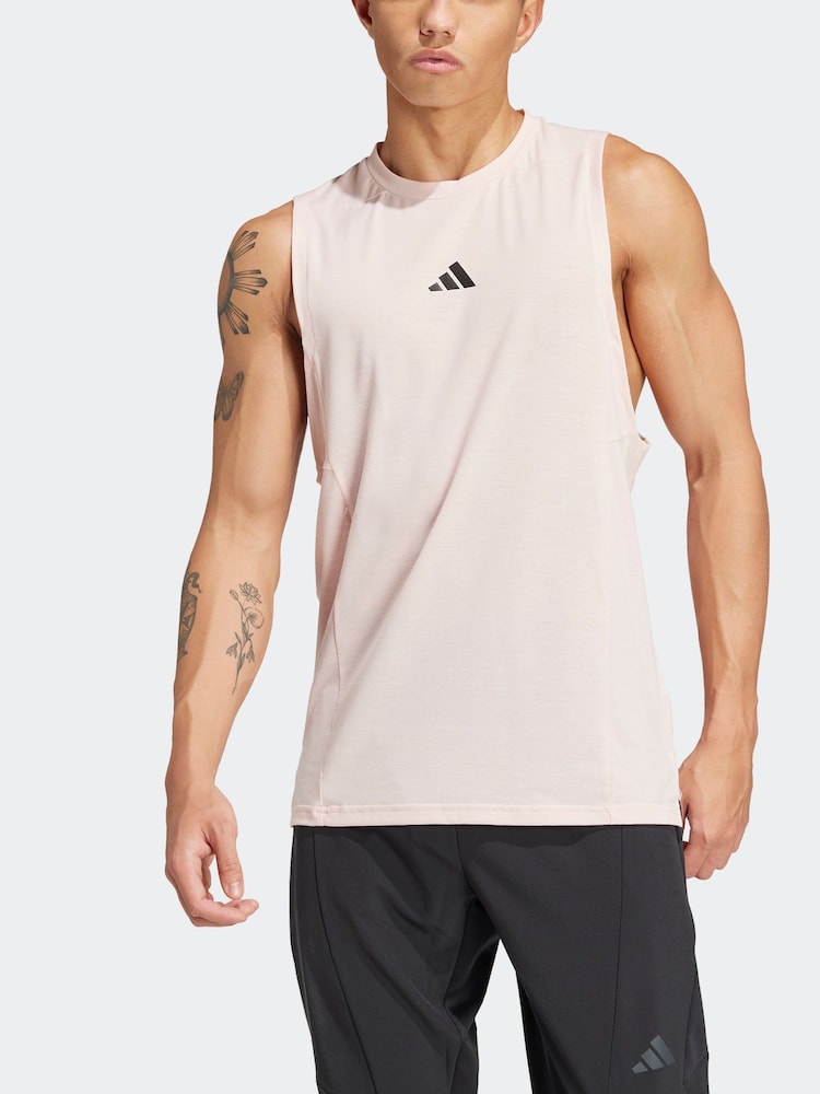 adidas Pink Designed For Training Workout Tank Top - Image 2 of 7 adidas Pink Designed For Training Workout Tank Top - Image 2 of 7
