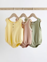 Minerals Baby 100% Cotton Jersey Bloomer Romper 3 Pack (0mths-3yrs) - Image 1 of 7