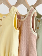 Minerals Baby 100% Cotton Jersey Bloomer Romper 3 Pack (0mths-3yrs) - Image 3 of 7